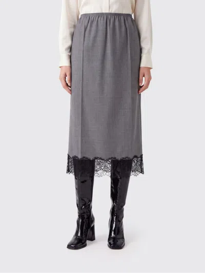 Semicouture Skirt Woman Color Grey In Gray