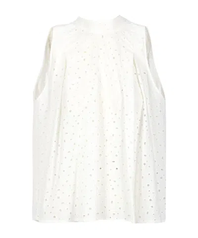 Semicouture Sleeveless Blouse In White