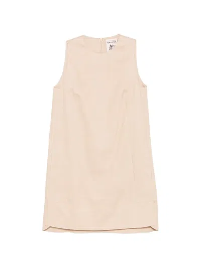 Semicouture Sleeveless Mini Dress In Neutral