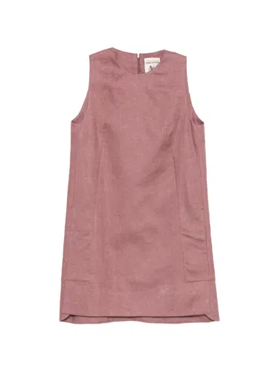 Semicouture Sheena Linen Mini Dress In Multi