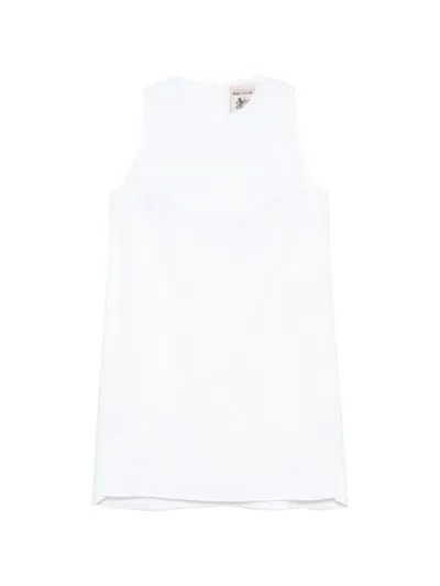 Semicouture Sheena Linen Mini Dress In White