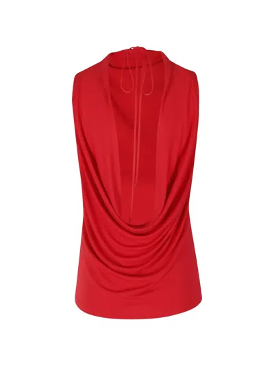 Semicouture Sleeveless Top In Red