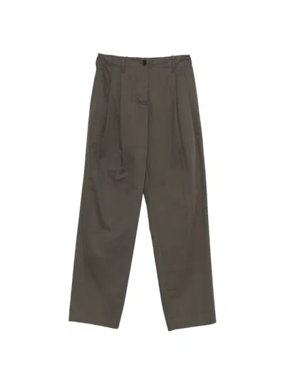 Semicouture Sofia Pleated-detail Trousers In Gray