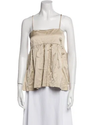 Pre-owned Semicouture Square Neckline Sleeveless Top W/ Tags In Neutral