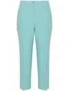 Semicouture Stevie Tailored Cropped Trousers In Blue