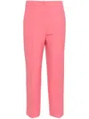 Semicouture Stevie Tailored Cropped Trousers In Pink