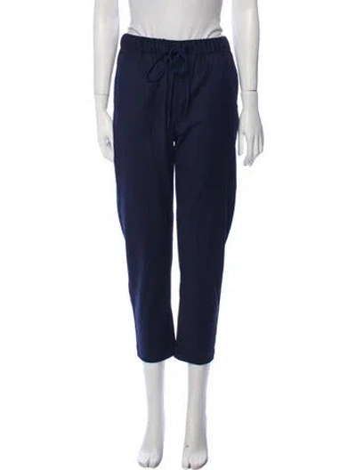 Pre-owned Semicouture Straight Leg Pants In Blue