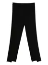 Semicouture Straight-leg Pants With Clean Waistband In Black