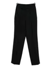 Semicouture Straight-leg Tailored Pants With Mid-rise Waist In Black