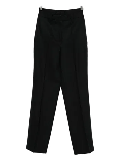 SEMICOUTURE STRAIGHT-LEG TAILORED PANTS WITH MID-RISE WAIST