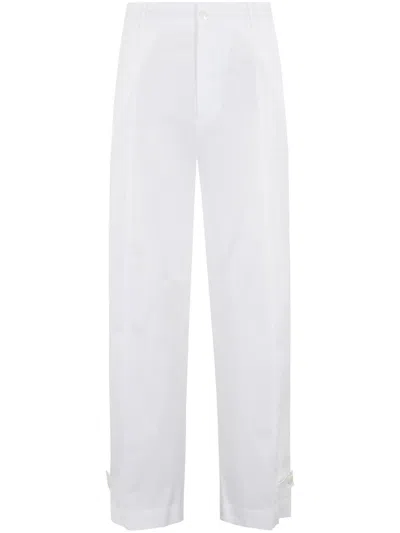 Semicouture Straight-leg Trousers In White