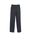 Semicouture Straight-leg Trousers With Mid-rise Waist In Black