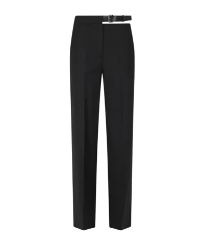Semicouture Straight-leg Casual Trousers In Black