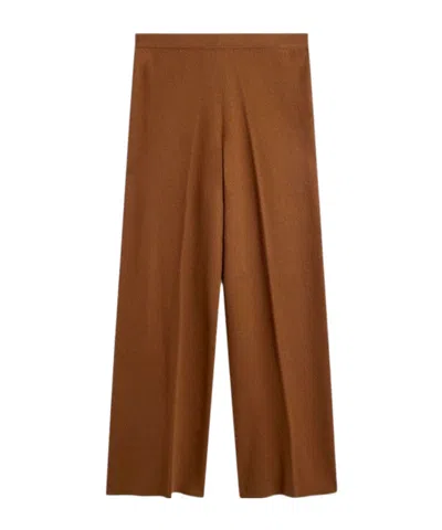 Semicouture Straight-leg Casual Trousers In Brown