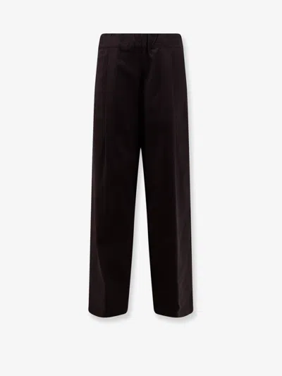 Semicouture High-waisted Wide-leg Trousers In Brown