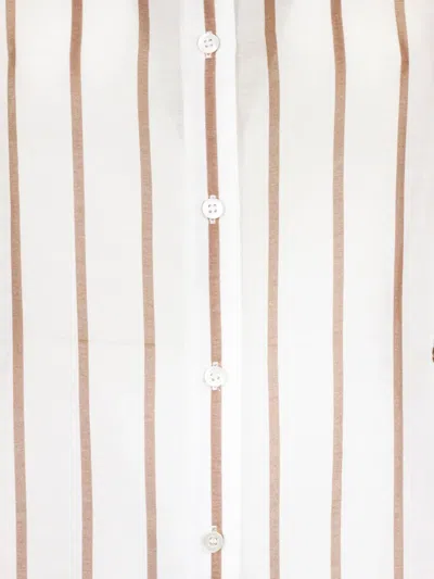 Semicouture Striped Asymmetrical Shirt In Multi