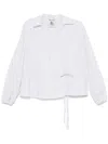 Semicouture Semi Couture Wrap Design Multicolor Shirt With Balloon Sleeves In White