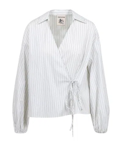 Semicouture Striped Blouse In White