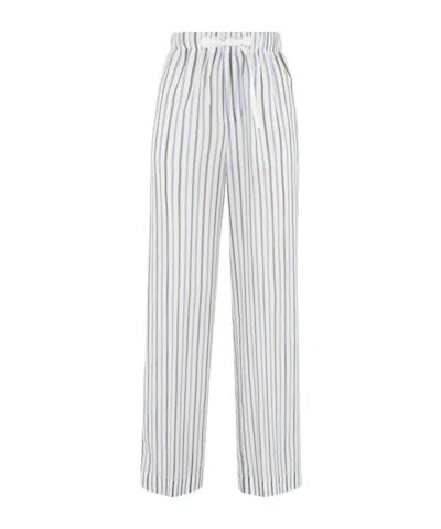 Semicouture Striped Casual Pants In Multi