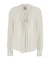 Semicouture Striped Crepe De Chine Shirt