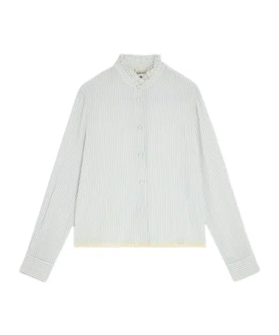 Semicouture Striped Shirt In Gray