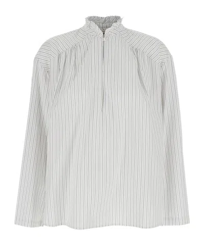 SEMICOUTURE SEMI COUTURE STRIPE MOTIF RUFFLE COLLAR JACKET