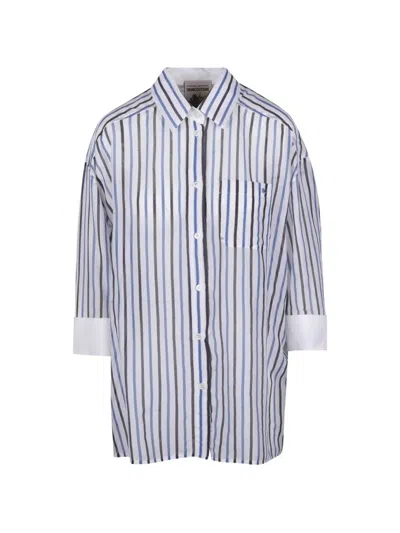 Semicouture Striped-print Long-sleeve Shirt In Multi
