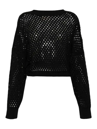 Semicouture Tiana Knitted Pullover In Black