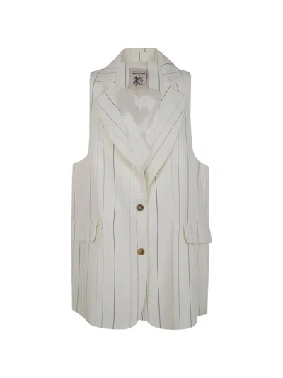 Semicouture Suit Gilet In White
