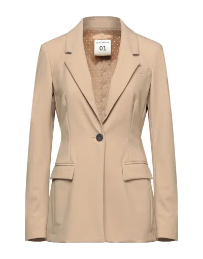 Semicouture Suit Jackets In Beige