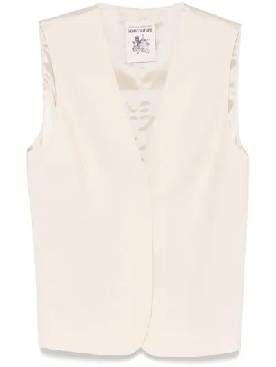 Semicouture Susanna Waistcoat In Neutrals