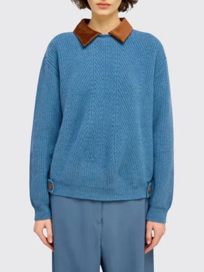 Semicouture Sweater Woman Color Avion In Blue