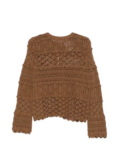 Semicouture Sweaters Beige In Sand