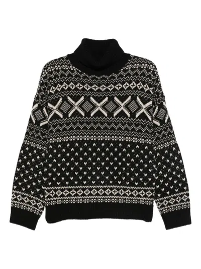 SEMICOUTURE SEMICOUTURE BLACK 'MIRKO' TURTLENECK SWEATER