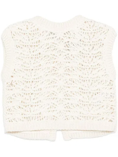 Semicouture Sweaters Cream In Beige