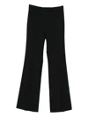 Semicouture Tailored Black Trousers With Flared Leg In Black