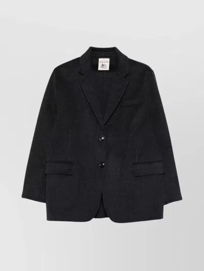Semicouture Single-breasted Casual Jacket In Black