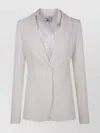 Semicouture Tailored Jacket Notched Lapels In White