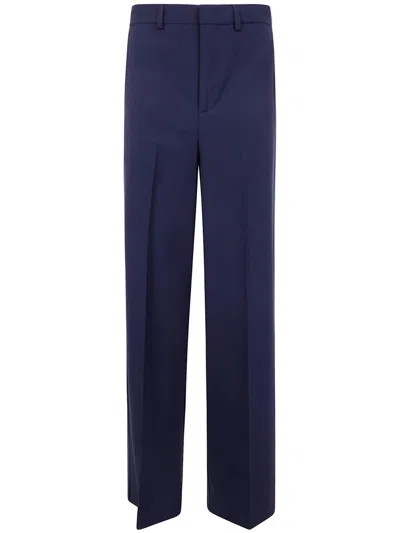 Semicouture Tailored Trousers In Blue