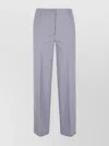 Semicouture Tailored Trousers With Pleats And Pockets In Blue