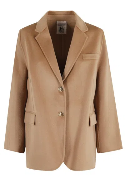 SEMICOUTURE TAILORED WOOL JACKET WITH NOTCHED LAPEL