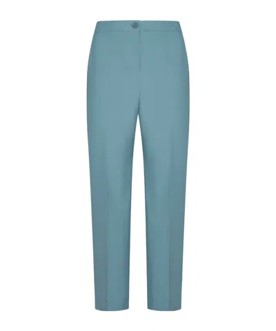 Semicouture Tapered Dress Pants In Blue