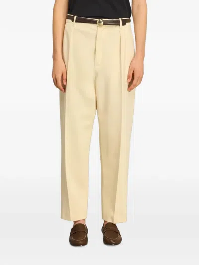 Semicouture Tera Pleated Straight-leg Trousers In Multi