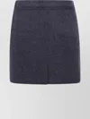 Semicouture Textured Fabric Short Skirt Ilaria In Blue