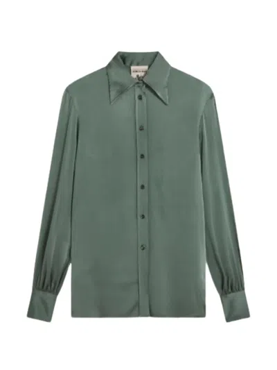 Semicouture Tie-fastening Shirt In Green