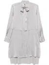 Semicouture Semi Couture Flowing Gray Midi Dress In Grey