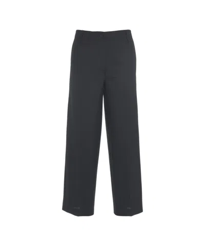 Semicouture Timeless Straight Leg Pants In Black