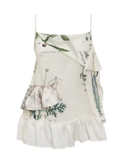 Semicouture Top With Thin Straps In White
