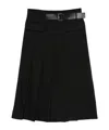 Semicouture Tracy Pleated Midi Skirt In Black