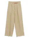 Semicouture Buddy Trousers In Beige